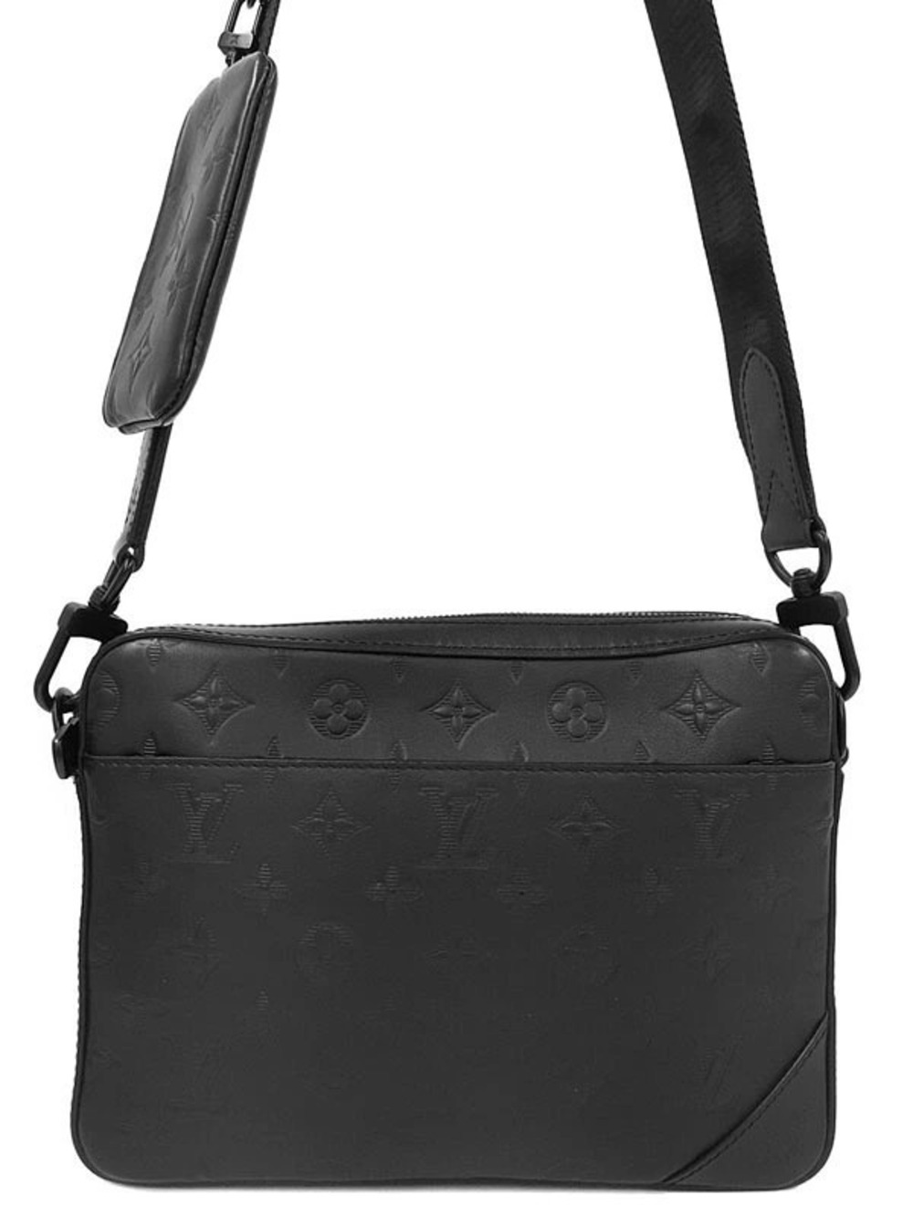 Louis Vuitton Monogram Shadow Black Duo Messenger Shoulder Bag